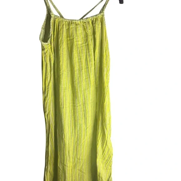 NWOT Free People Rio Reversible Midi Small and medium yellow/Green striped - Picture 5 of 5